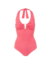 tampa coral zigzag halterneck utrim onepiece swimsuit 2019