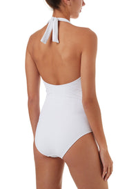 tampa white zigzag halterneck utrim onepiece swimsuit 2019 B