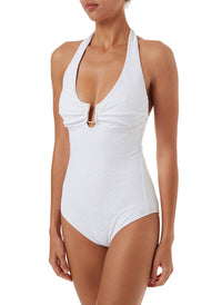 tampa white zigzag halterneck utrim onepiece swimsuit 2019 F