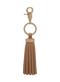tassle keyring tan