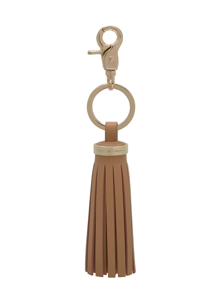 tassle keyring tan