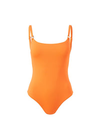tosca orange ring trim over the shoulder swimsuit Cutout