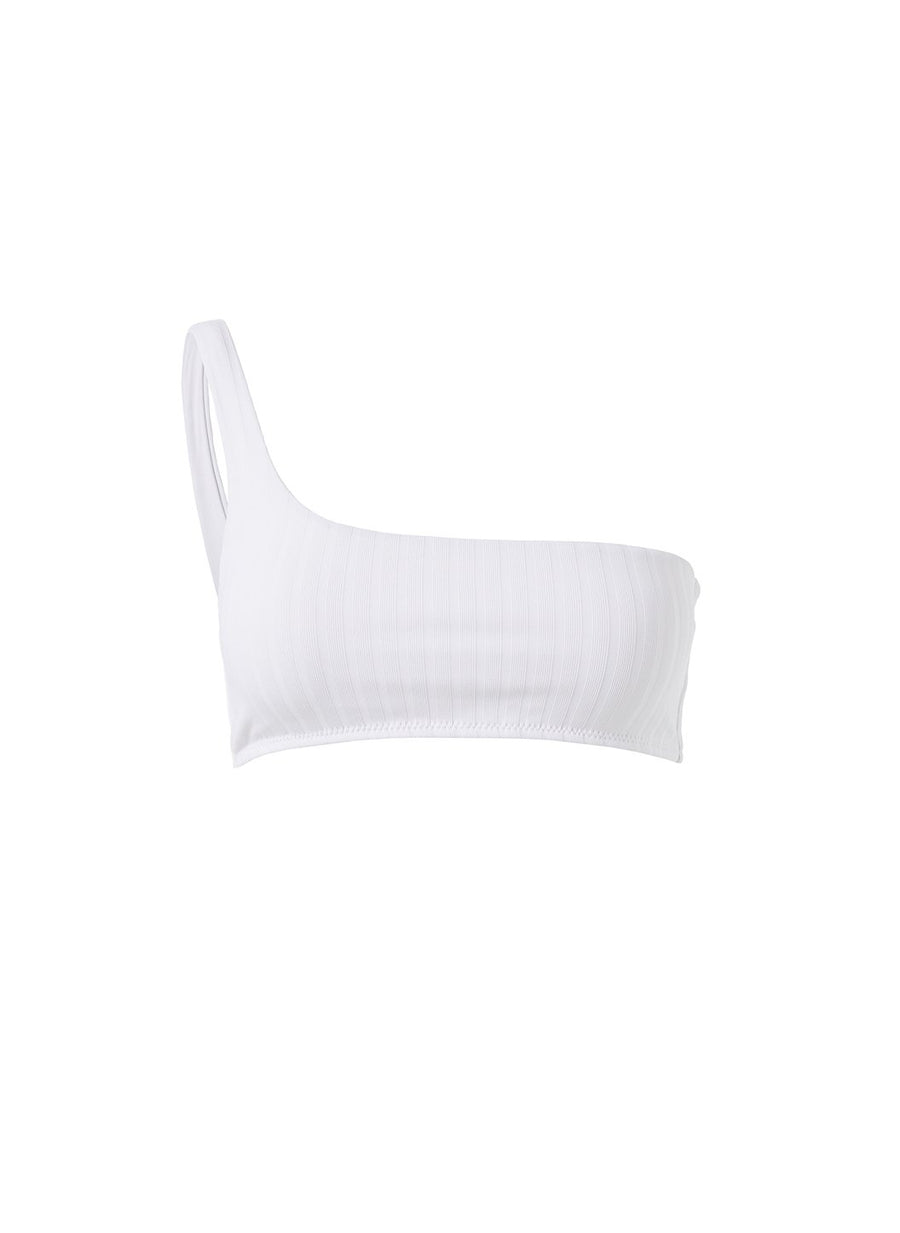toulouse-white-ribbed-one-shoulder-bikini-top
