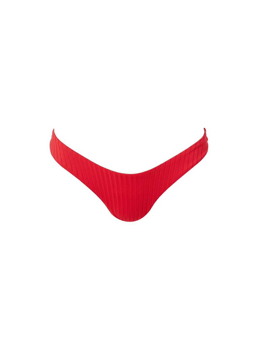Vienna Red Ribbed Bikini Bottom