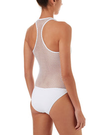 zuma white sports zipup racerback onepiece swimsuit 2019 B